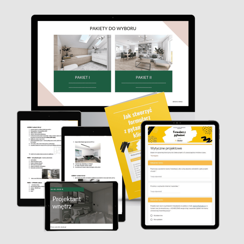 niezbednik architekta wzór oferty brief formularz online pytania do klienta przed projektem wnetrz